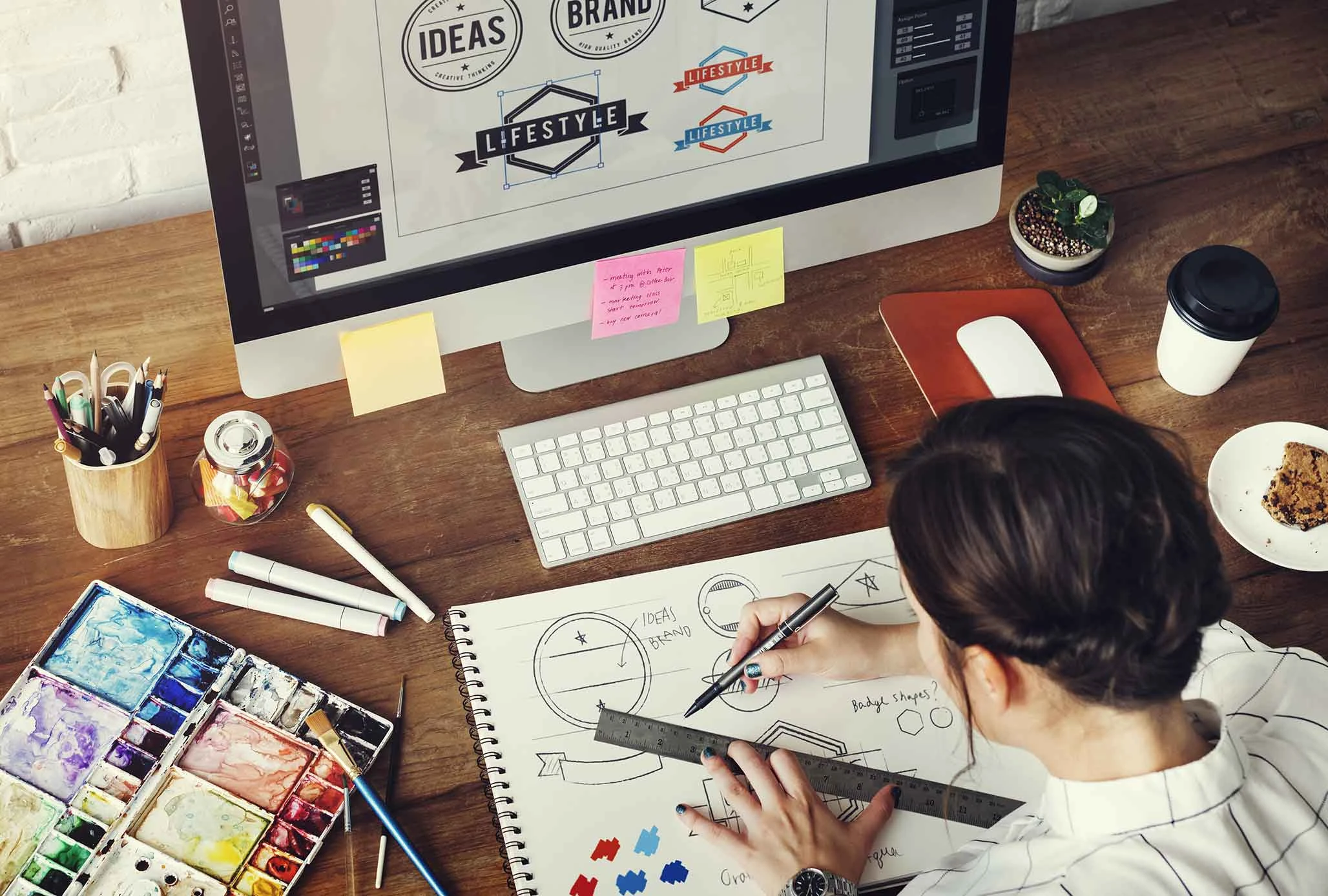 Brand design assets and mockups